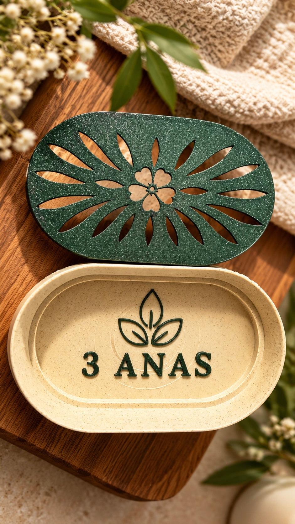 Saboneteira 3 ANAS — Beleza e cuidado em cada detalhe